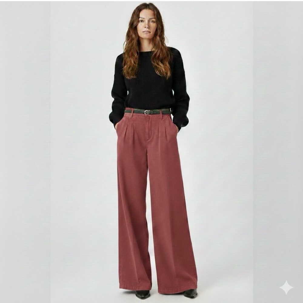 a.n.a Wide Leg Pants in Dusty Rose